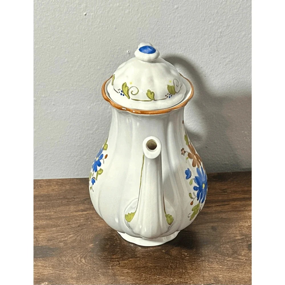 Metlox Vernon Bouquet Floral 8 Cup Tea Pot Mid Century Excellent Condition